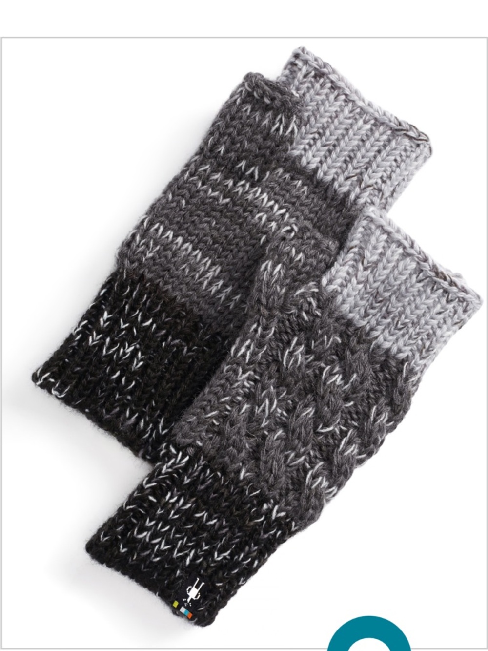 Smartwool women’s isto hand warmer gray tricolor one size merino wool blend